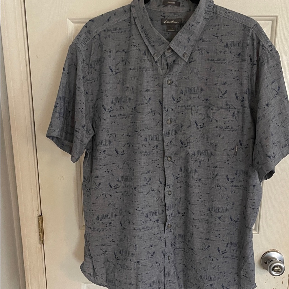 Eddie Bauer Duck Patterned Men's Shirt